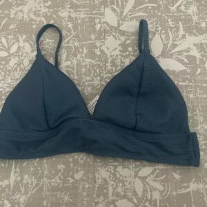 Cupshe Ribbed Bikini Top - Deep Blue